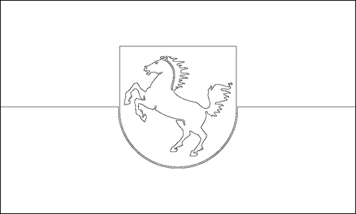 Contorno da bandeira de Estugarda para colorir