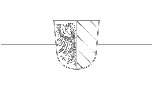 Contorno da bandeira de Nuremberga para colorir