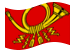 Deutsche Bundespost (bandeira de serviço de 1950 a 1994)-Bandeira ondulante