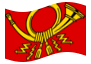 Deutsche Bundespost (bandeira de serviço de 1950 a 1994)-Bandeira ondulante