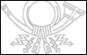 Bandeira de Deutsche Bundespost (bandeira de serviço de 1950 a 1994) para colorir