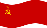 União Soviética-Bandeira ondulante estática