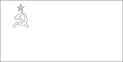 Contorno da bandeira de União Soviética para colorir