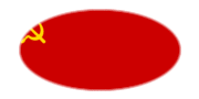 União Soviética-Bandeira em vinheta oval