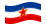Jugoslávia-Bandeira ondulante