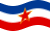 Jugoslávia-Bandeira ondulante estática