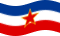 Jugoslávia-Bandeira ondulante estática