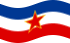 Jugoslávia-Bandeira ondulante estática