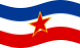 Jugoslávia-Bandeira ondulante estática
