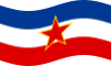 Jugoslávia-Bandeira ondulante estática