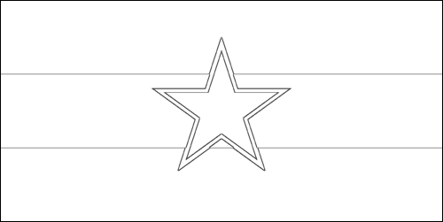 Contorno da bandeira de Jugoslávia para colorir