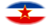 Jugoslávia-Bandeira em vinheta oval