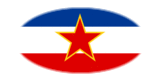 Jugoslávia-Bandeira em vinheta oval