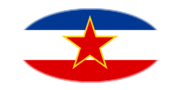 Jugoslávia-Bandeira em vinheta oval