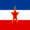 Jugoslávia-Bandeira quadrada