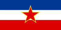 Jugoslávia-Bandeira retangular