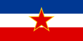 Jugoslávia-Bandeira retangular