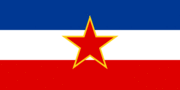 Jugoslávia-Bandeira retangular