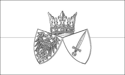 Contorno da bandeira de Essen para colorir