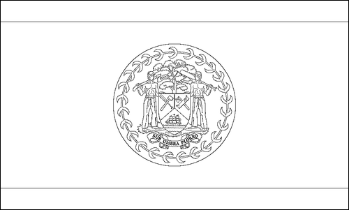 Contorno da bandeira de Belize para colorir